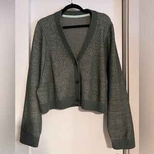 Lululemon Cotton-Blend Crewneck Cardigan